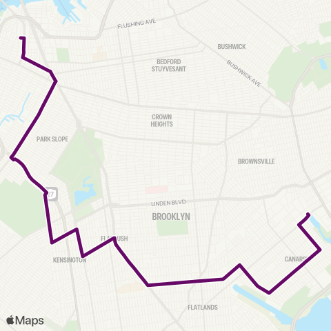 MTA Brooklyn Canarsie - Downtown Brooklyn Ltd map