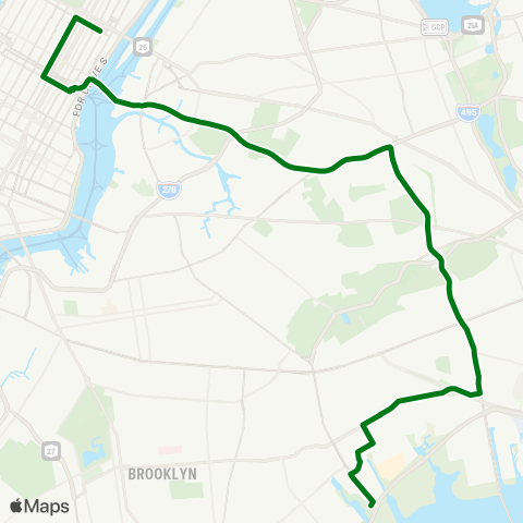 MTA Express Spring Creek - Midtown map