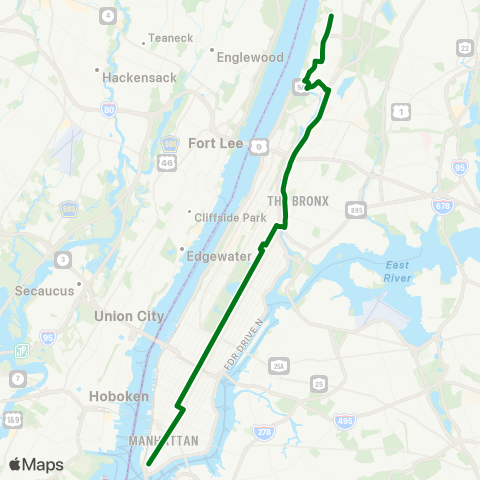 MTA Express Riverdale - Downtown map