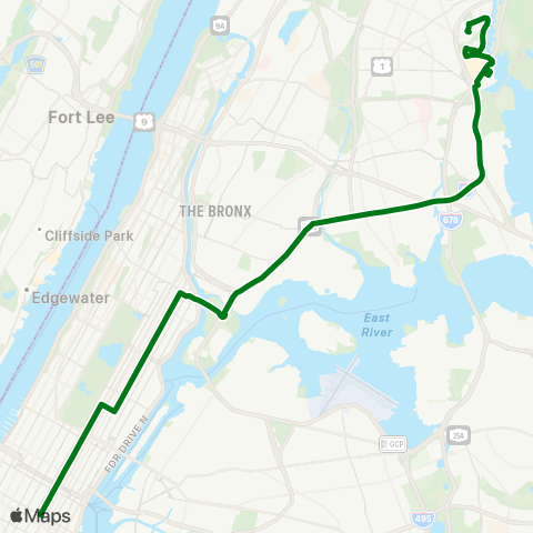 MTA Express Co-Op City - Midtown map