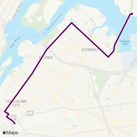 MTA Queens Astoria / Rikers Isl - Long Isl City Ltd map