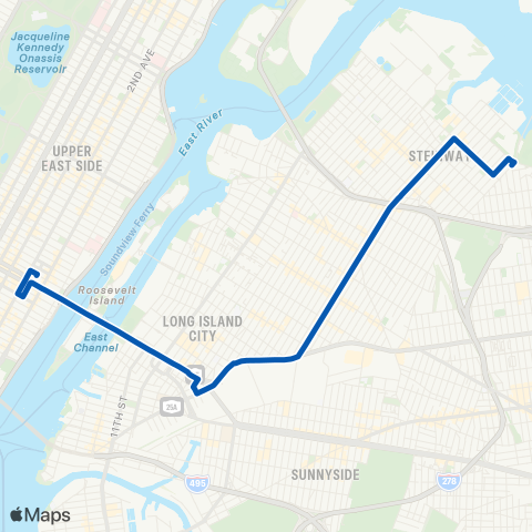 MTA Queens Astoria - East Midtown map