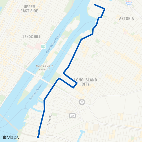 MTA Queens Astoria - Hunters Point map