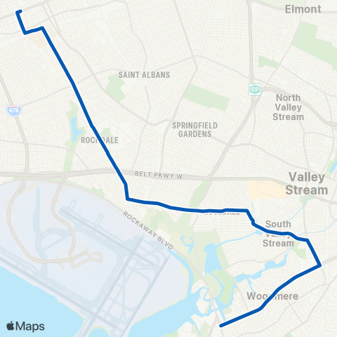 MTA Queens Jamaica - Rosedale map