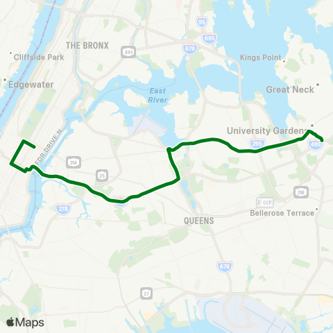 MTA Express Little Neck - Midtown map