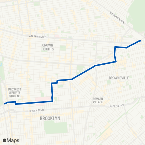 MTA Brooklyn Lefferts Gardens - East New York map