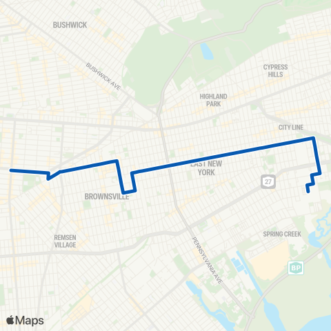 MTA Brooklyn Spring Creek - Crown Heights map