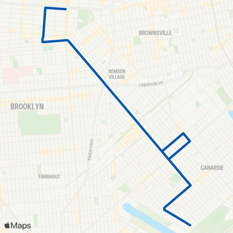 MTA Brooklyn Canarsie - Crown Heights map