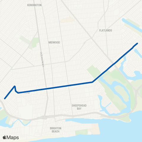 MTA Brooklyn Bensonhurst - Bergen Beach map