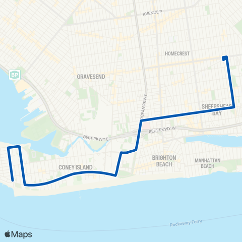 MTA Brooklyn Sheepshead Bay - Coney Island map