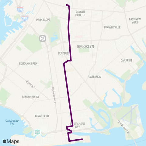 MTA Brooklyn Manhattan Beach - Bedford-Stuyvesant map