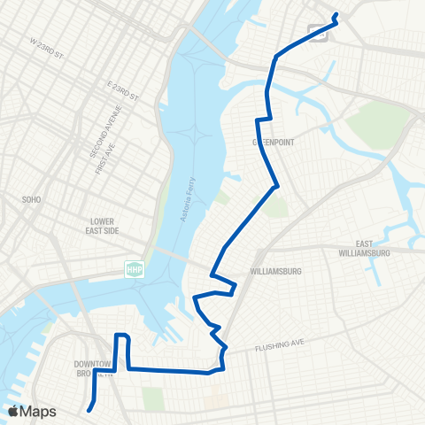 MTA Brooklyn Downtown Brooklyn - Long Island City map