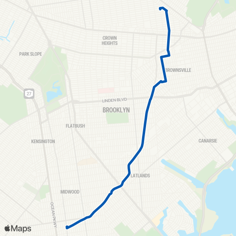 MTA Brooklyn Midwood - Bedford-Stuyvesant map
