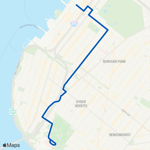MTA Brooklyn Dyker Heights - Sunset Park map