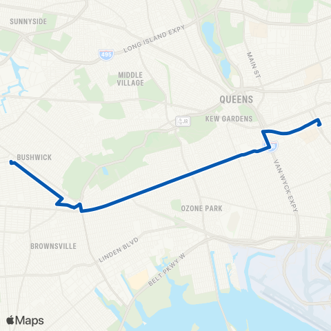 MTA Queens Broadway Junction - Jamaica map