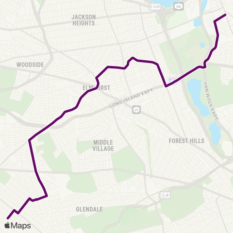 MTA Queens Ridgewood - Flushing map