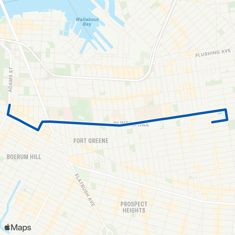 MTA Brooklyn G Shuttle Bus - Jay St / Metro Tech - Bedford Av / Nostrand Av map