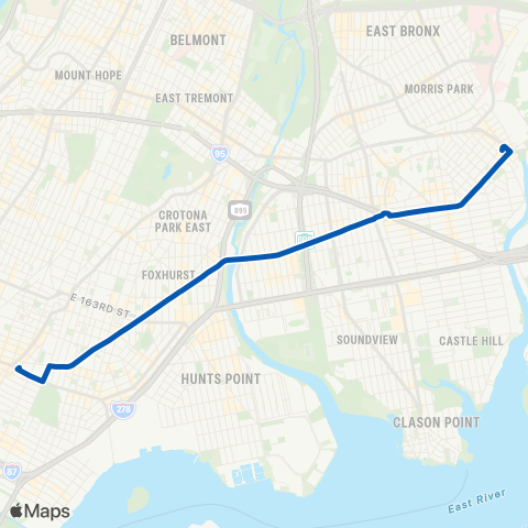 MTA Bronx Westchester Sq - The Hub map