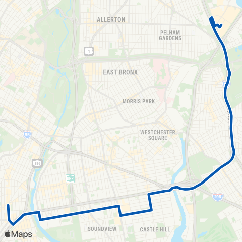 MTA Bronx Pelham Bay - Gladstone Sq map