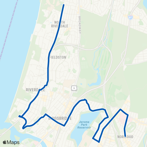 MTA Bronx Riverdale - Norwood map