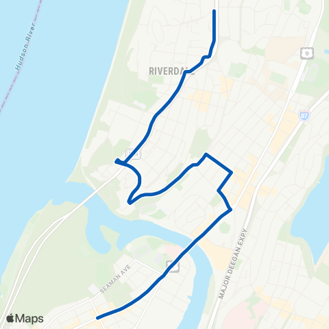 MTA Bronx Riverdale - Inwood map