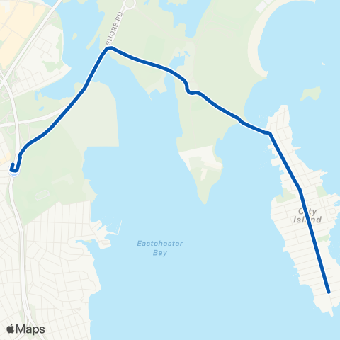 MTA Bronx City Island - Pelham Bay map