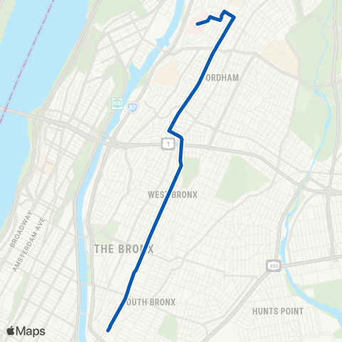 MTA Bronx Kingsbridge VA Hospital - Mott Haven map