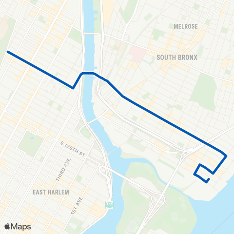 MTA Bronx Port Morris - Harlem map