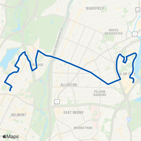 MTA Bronx Co-Op City Bay Plaza - Norwood map