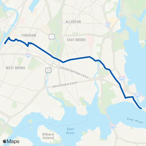 MTA Bronx Throgs Neck - River Park Towers map