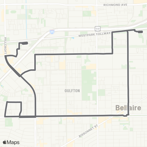 METRO Gulfton Circulator map