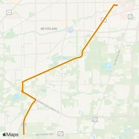 METRO Missouri City - Fondren P&R map