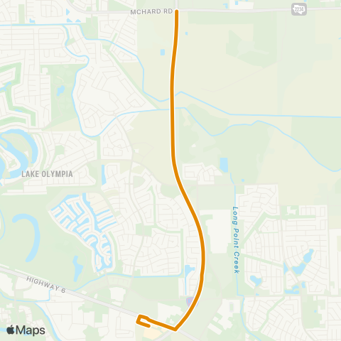 METRO Missouri City - Sh6 P&R map