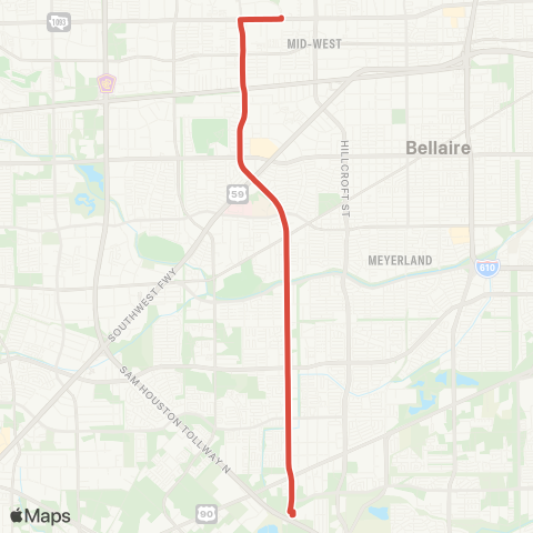 METRO Fondren map