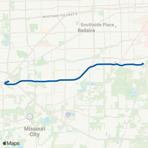 METRO West Bellfort map