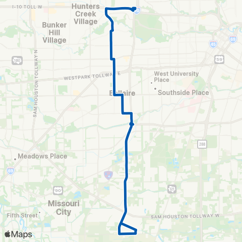 METRO Chimney Rock / S. Post Oak map