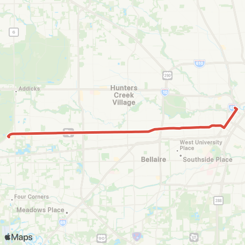 METRO Westheimer map