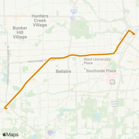 Park & Ride West Bellfort P&R map