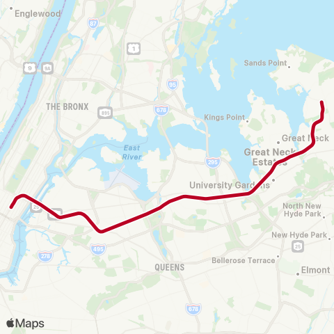 Long Island Rail Road Port Washington Branch map