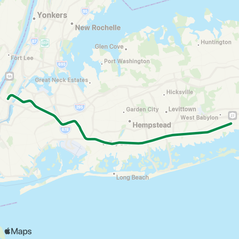 Long Island Rail Road Babylon Branch map