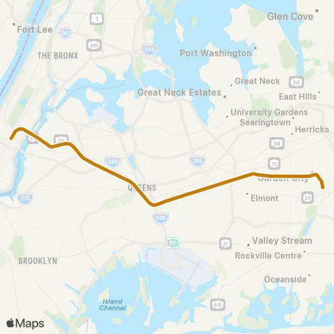 Long Island Rail Road Hempstead Branch map