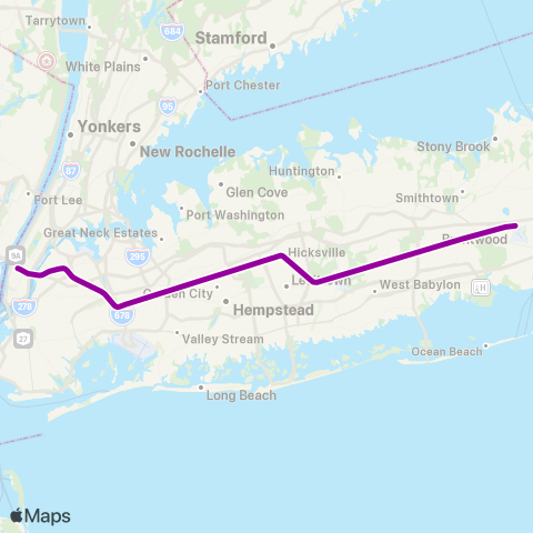 Long Island Rail Road Ronkonkoma Branch map