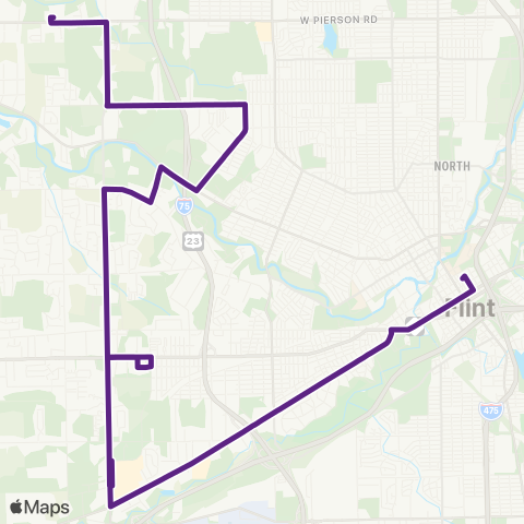 MTA Flint Miller-Linden map