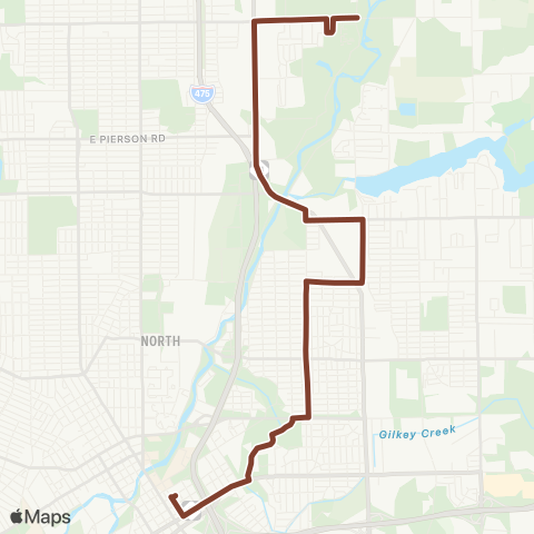 MTA Flint Franklin map