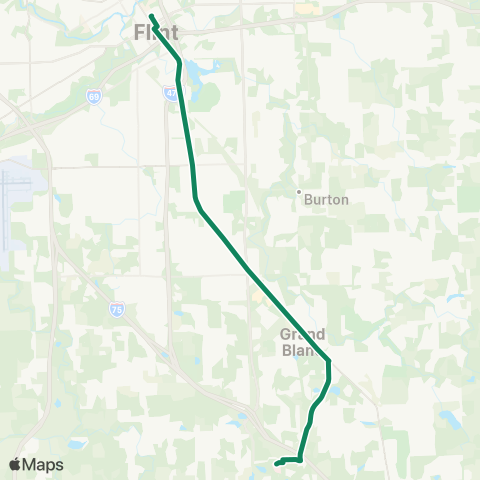 MTA Flint South Saginaw map