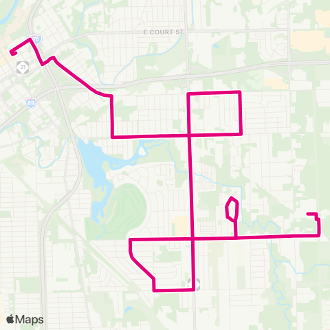 MTA Flint Lapeer Road map