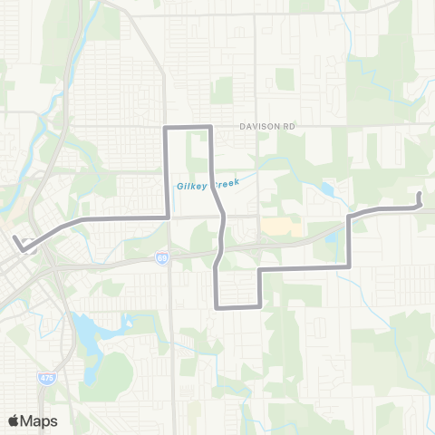 MTA Flint Dort Averill map