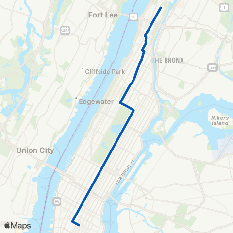 MTA Manhattan Fort George - East Village map