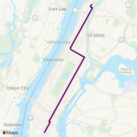 MTA Manhattan East Village - Fort George map