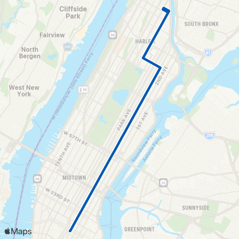 MTA Manhattan Harlem - East Village map